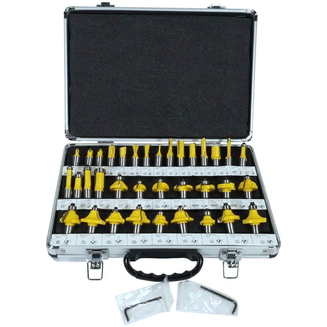 35 Piece Router Bit Set - 1/4 inch Shank - Valkyr Tools