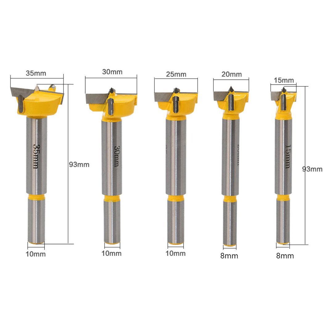 5 Piece Forstner Drill Bit Set - Valkyr Tools