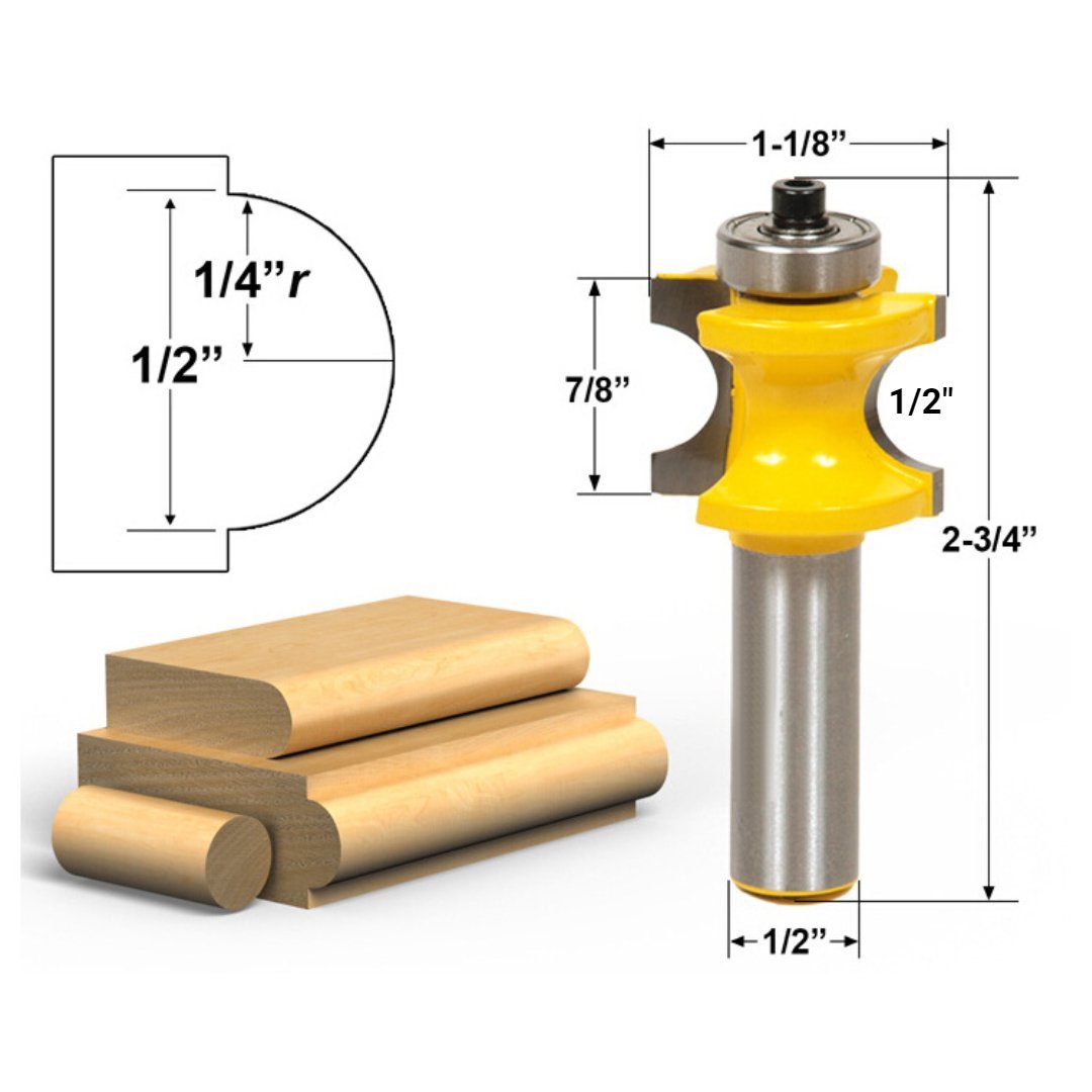 Bullnose Router Bits - 1/2" Shank - Valkyr Tools