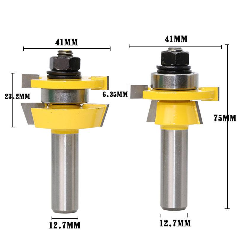 Rail & Stile Router Bit - Shaker - 2 Piece Set - 1/2" Shank - Valkyr Tools