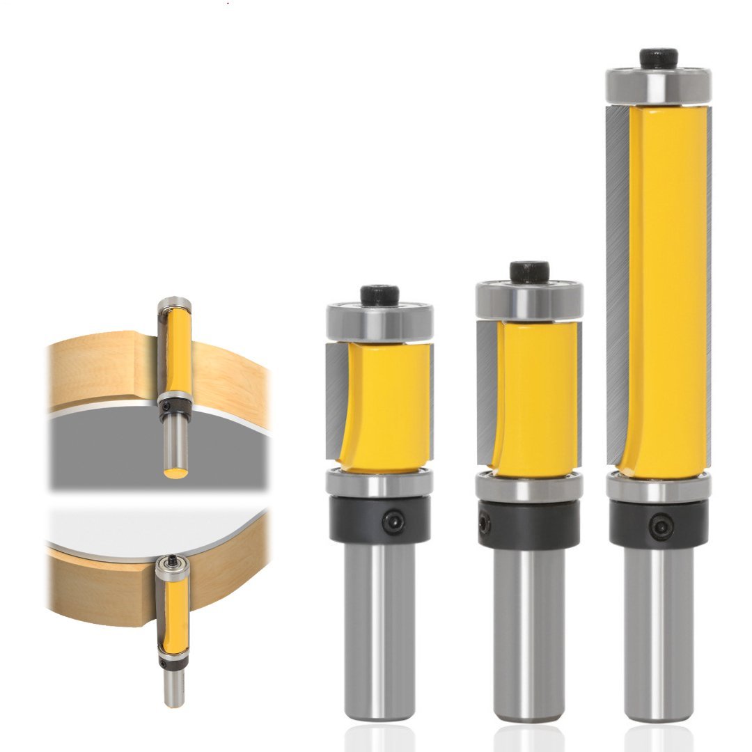 Template & Flush Trim Double Bearing Router Bits - 1/2" Shank - Valkyr Tools