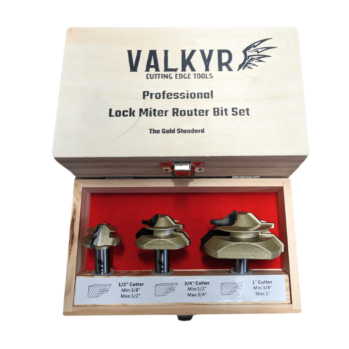 TimberLock™ 45° Lock Miter Router Bit - 1/2" Shank - Valkyr Tools