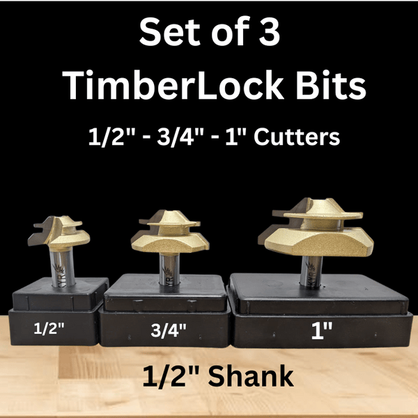 Interlocking Timber Bit TimberLock™ 45° Lock Miter Router Bit - 1/2