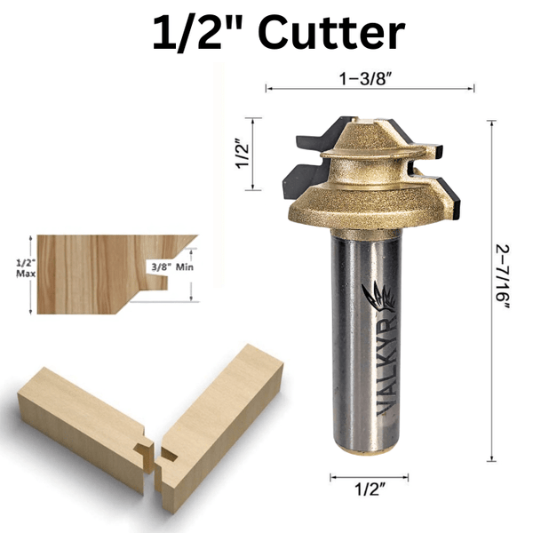 TimberLock™ 45° Lock Miter Router Bit - 1/2