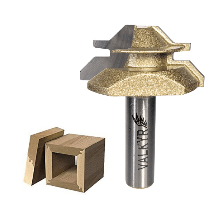 TimberLock™ 45° Lock Miter Router Bit - 1/2" Shank - Valkyr Tools