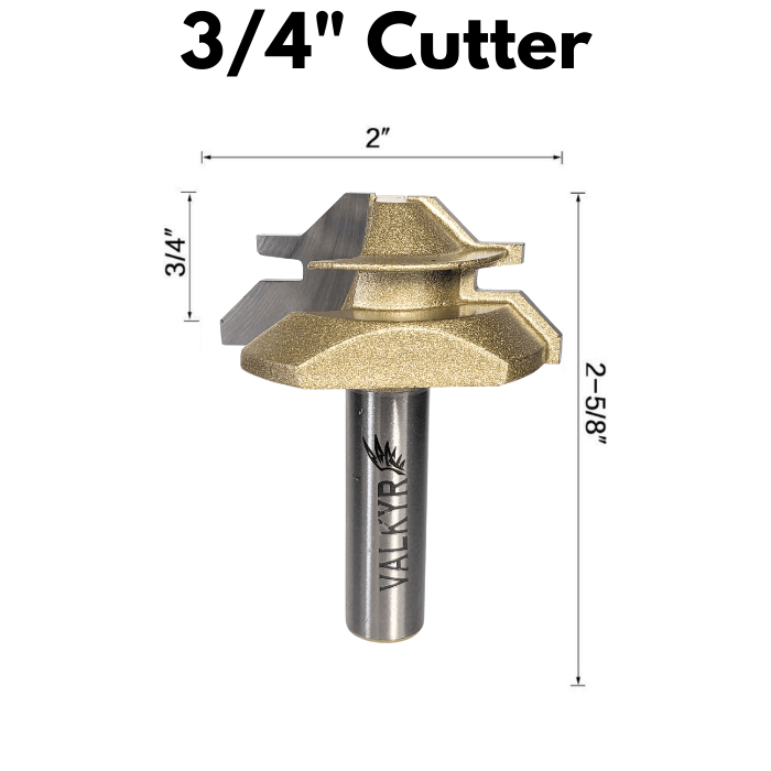 TimberLock™ 45° Lock Miter Router Bit - 1/2" Shank - Valkyr Tools